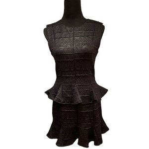 Bebe Little Black Peplum Party Dress Size Medium…WORN ONCE